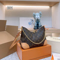 Classic Print Crescent Chain Bag